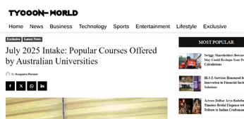 July 2025 Intake: Popular Courses Offered by Australian Universities